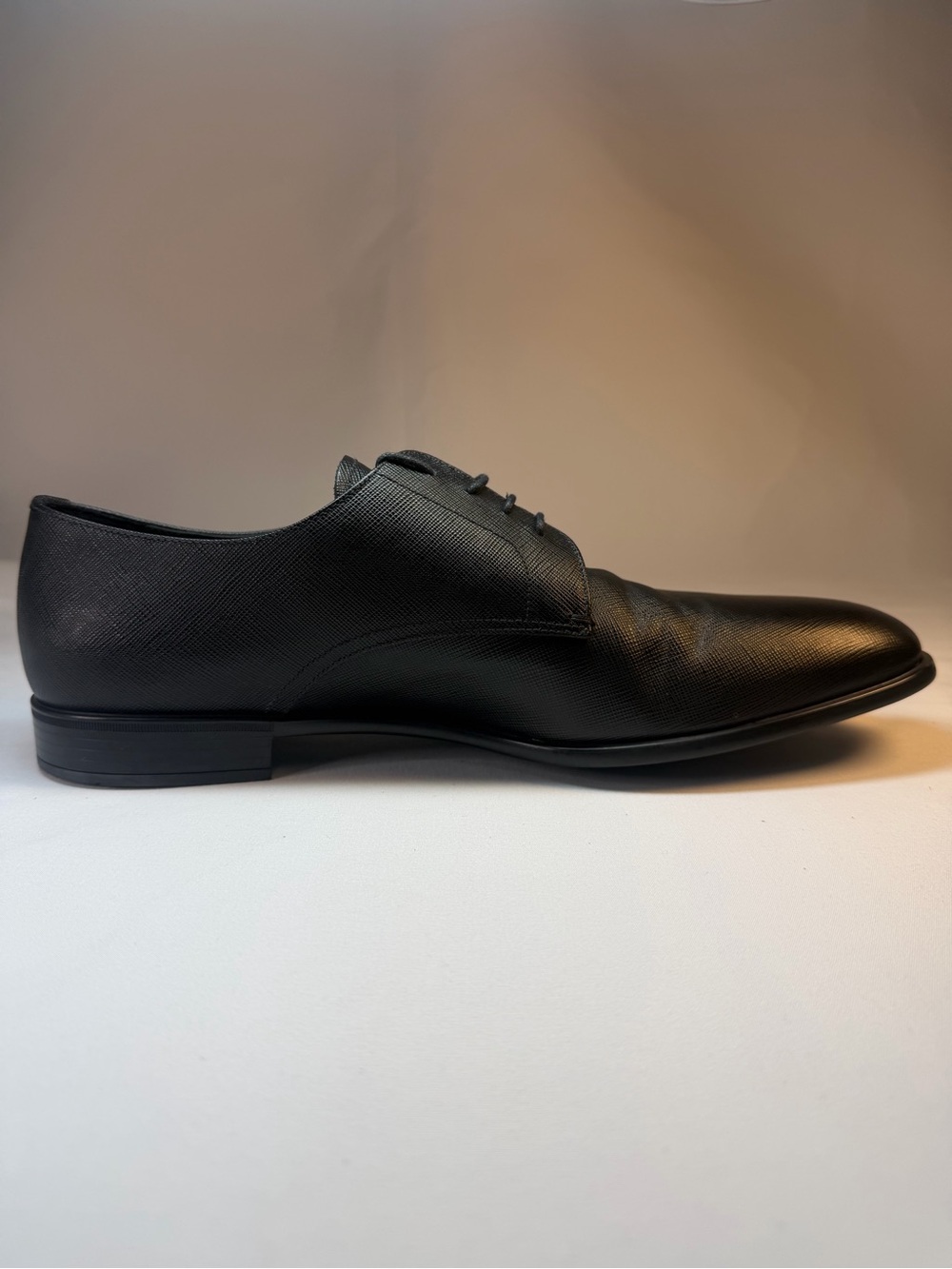 PRADA SAFFIANO LEATHER DERBY 2EC030 Men’s lace up shoe 10.5